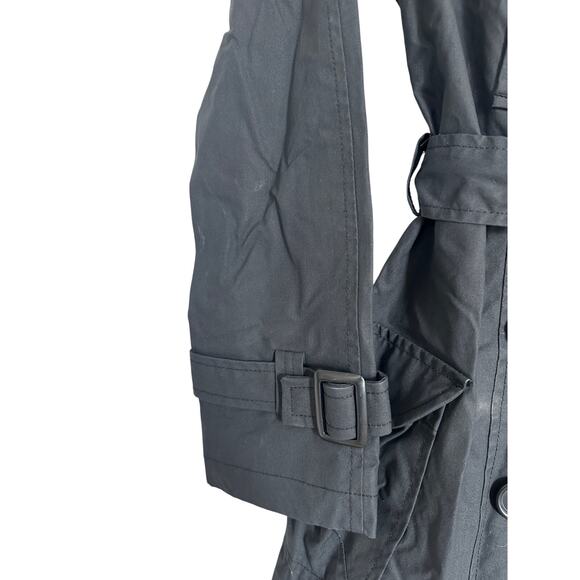 Old Navy Size Small Back Classic Long Belt Trench Coat Winter Work Double Breast - Picture 7 of 13